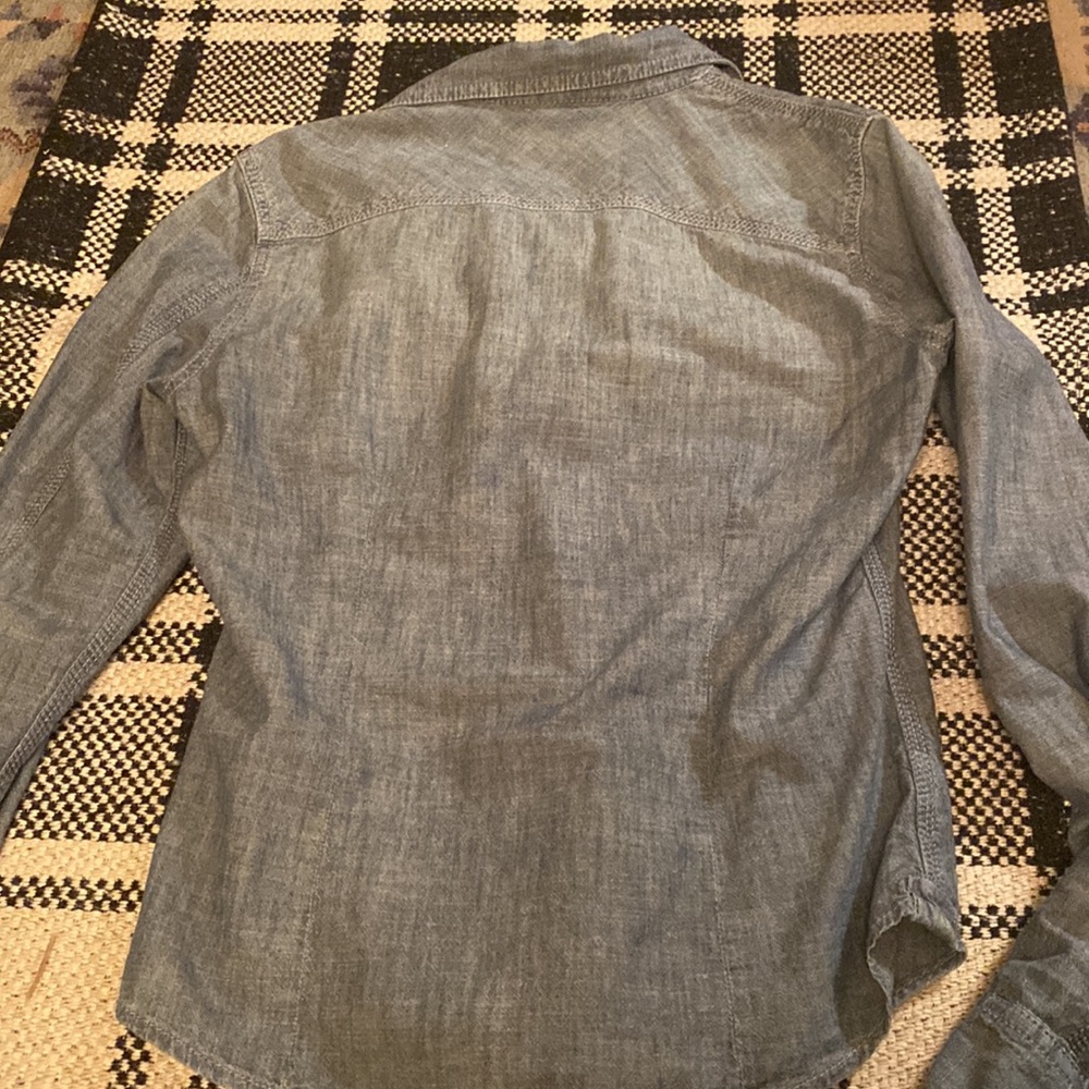 American Eagle Size Small Fitted Button Down Deni… - image 3